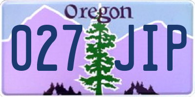 OR license plate 027JIP