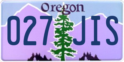 OR license plate 027JIS