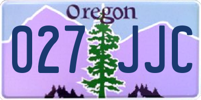 OR license plate 027JJC