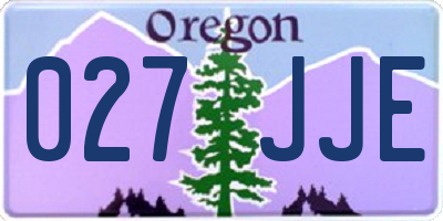 OR license plate 027JJE