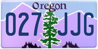 OR license plate 027JJG