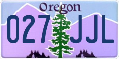 OR license plate 027JJL