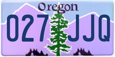 OR license plate 027JJQ