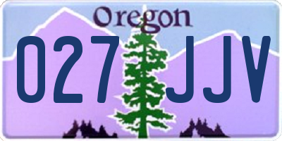OR license plate 027JJV