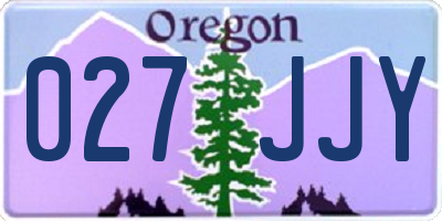 OR license plate 027JJY