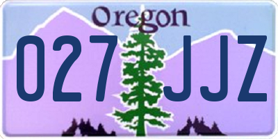 OR license plate 027JJZ