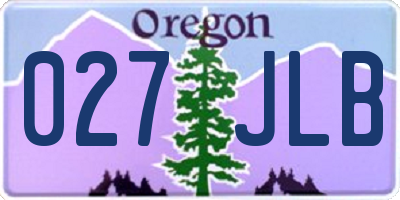 OR license plate 027JLB