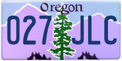 OR license plate 027JLC