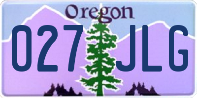 OR license plate 027JLG