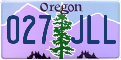 OR license plate 027JLL