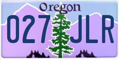 OR license plate 027JLR