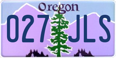 OR license plate 027JLS