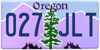 OR license plate 027JLT