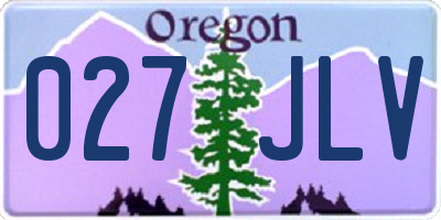 OR license plate 027JLV