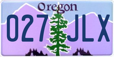 OR license plate 027JLX