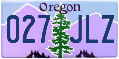OR license plate 027JLZ