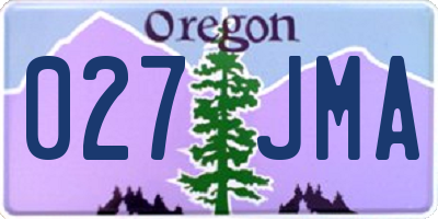 OR license plate 027JMA