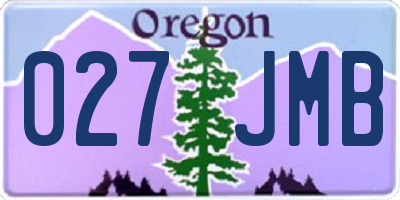 OR license plate 027JMB