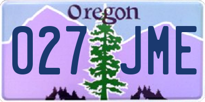 OR license plate 027JME
