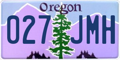OR license plate 027JMH