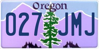 OR license plate 027JMJ