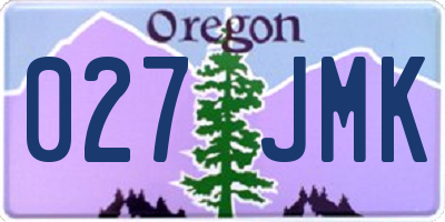 OR license plate 027JMK