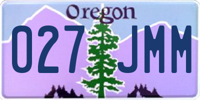 OR license plate 027JMM