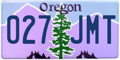 OR license plate 027JMT