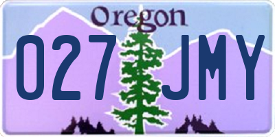 OR license plate 027JMY