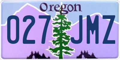 OR license plate 027JMZ
