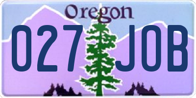 OR license plate 027JOB
