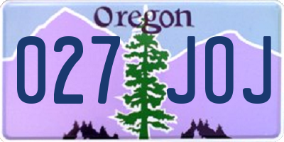 OR license plate 027JOJ