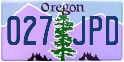 OR license plate 027JPD