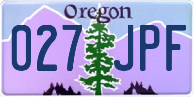 OR license plate 027JPF