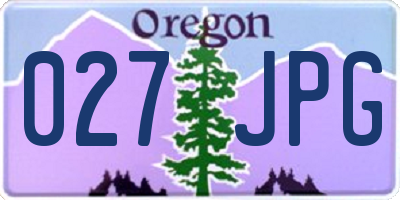 OR license plate 027JPG