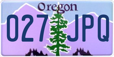 OR license plate 027JPQ