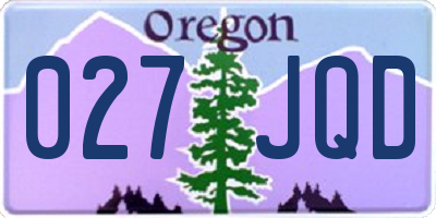 OR license plate 027JQD