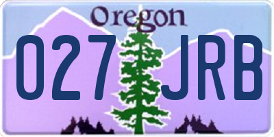OR license plate 027JRB