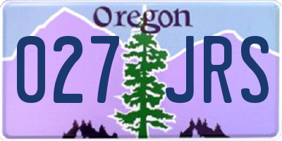 OR license plate 027JRS