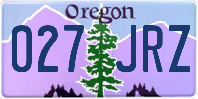 OR license plate 027JRZ