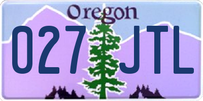 OR license plate 027JTL