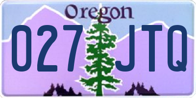OR license plate 027JTQ