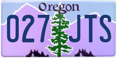 OR license plate 027JTS