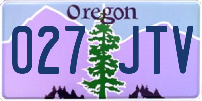 OR license plate 027JTV