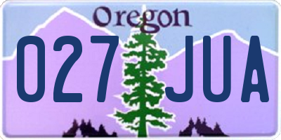 OR license plate 027JUA