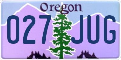 OR license plate 027JUG