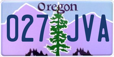 OR license plate 027JVA