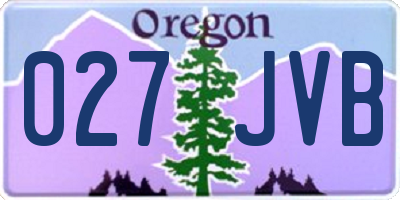 OR license plate 027JVB