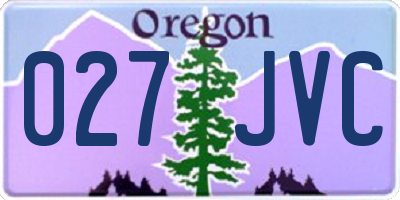 OR license plate 027JVC