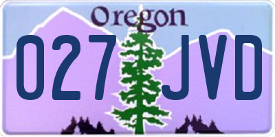 OR license plate 027JVD